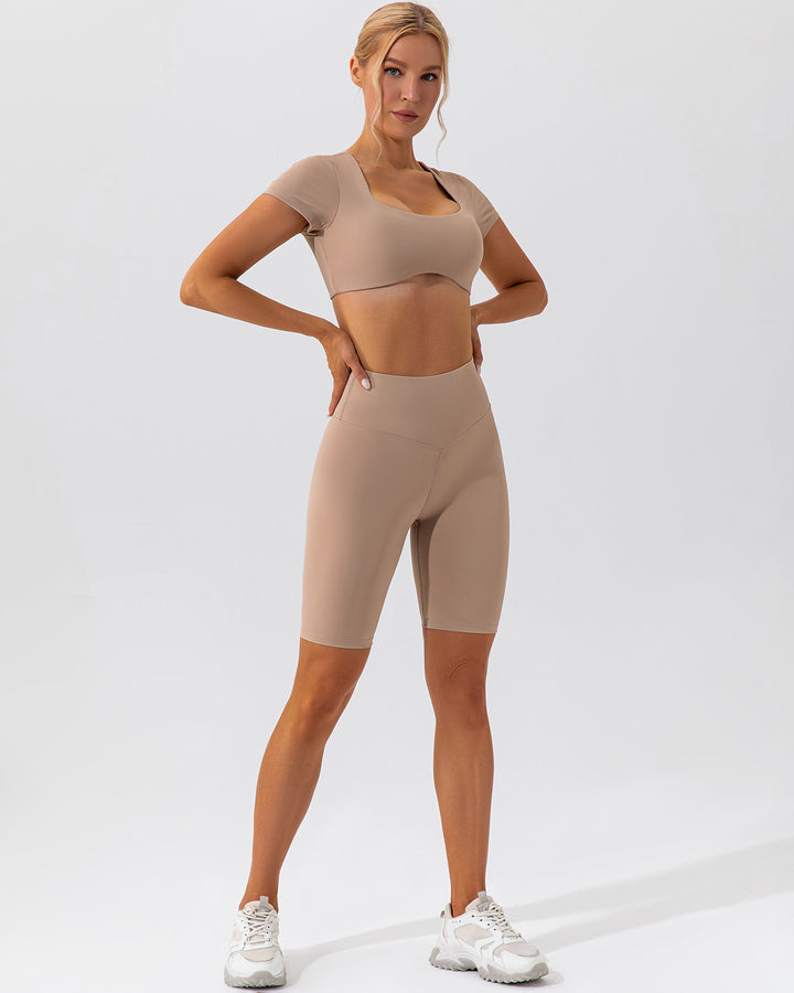 Kaia Biker Shorts - Mocha