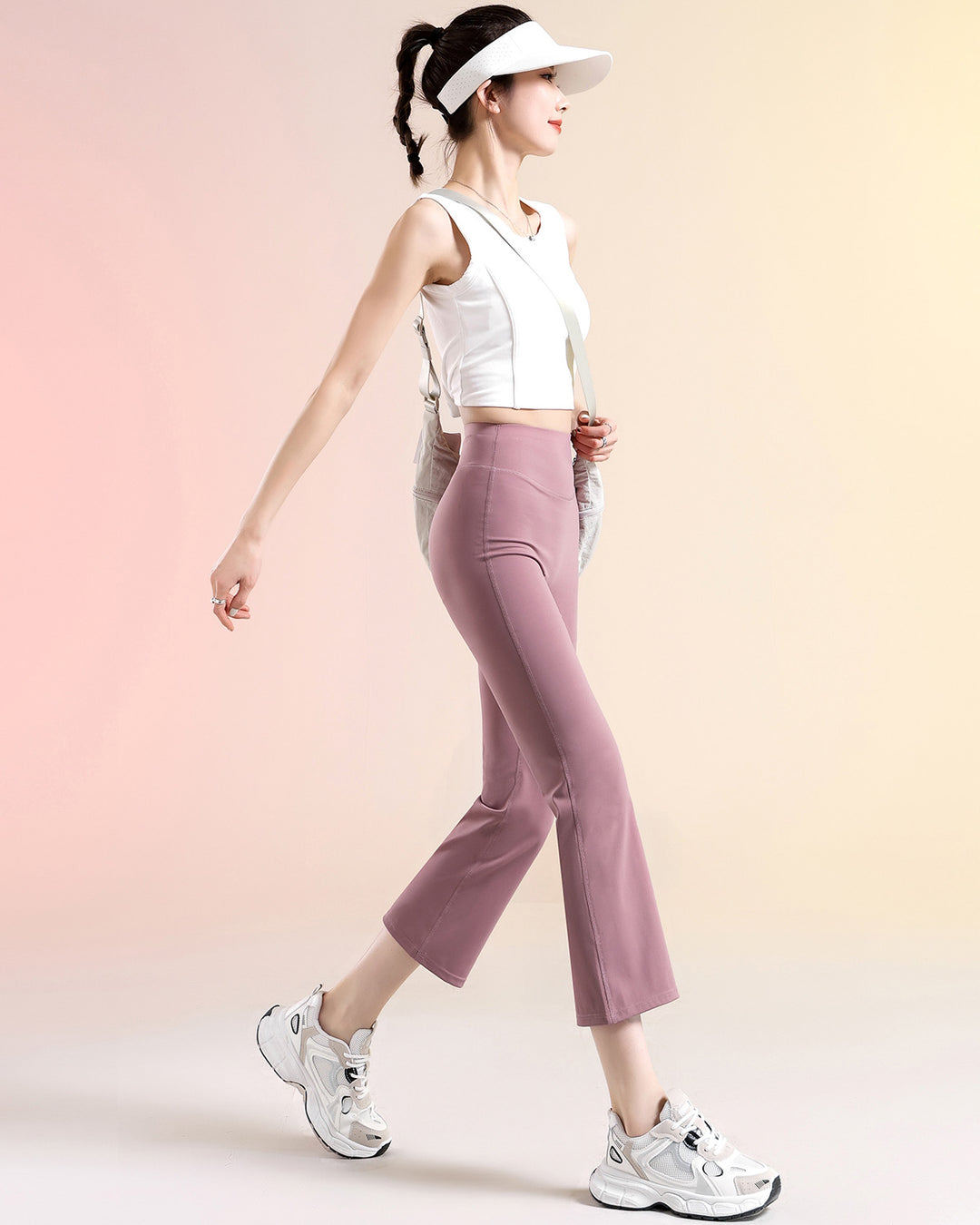 Kallie Flare Capri - Dusty Rose