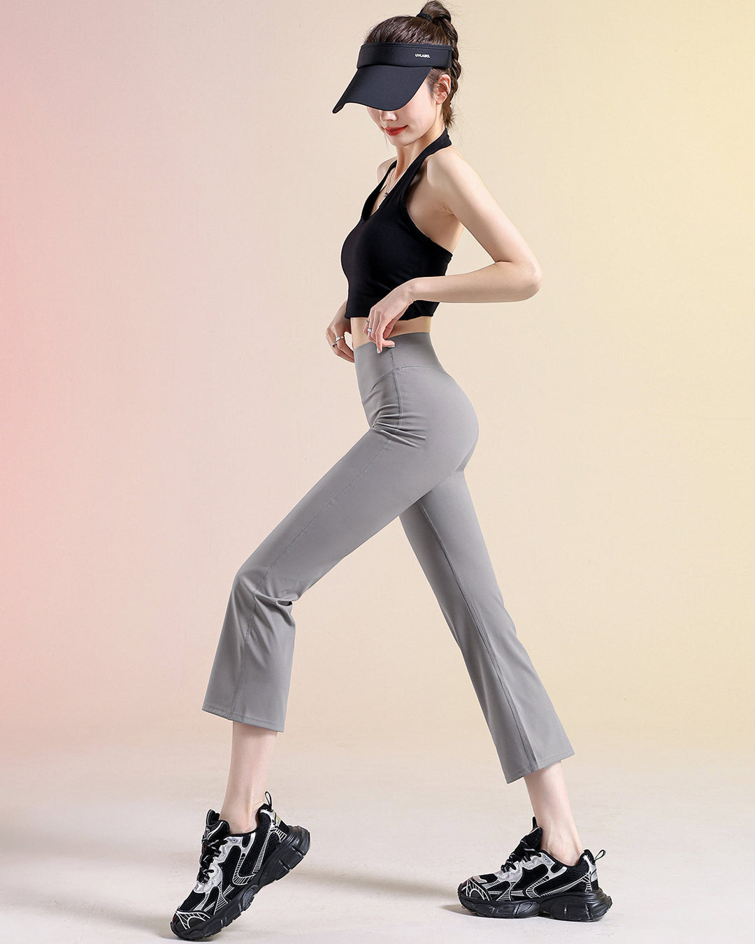 Kallie Flare Capri - Grey
