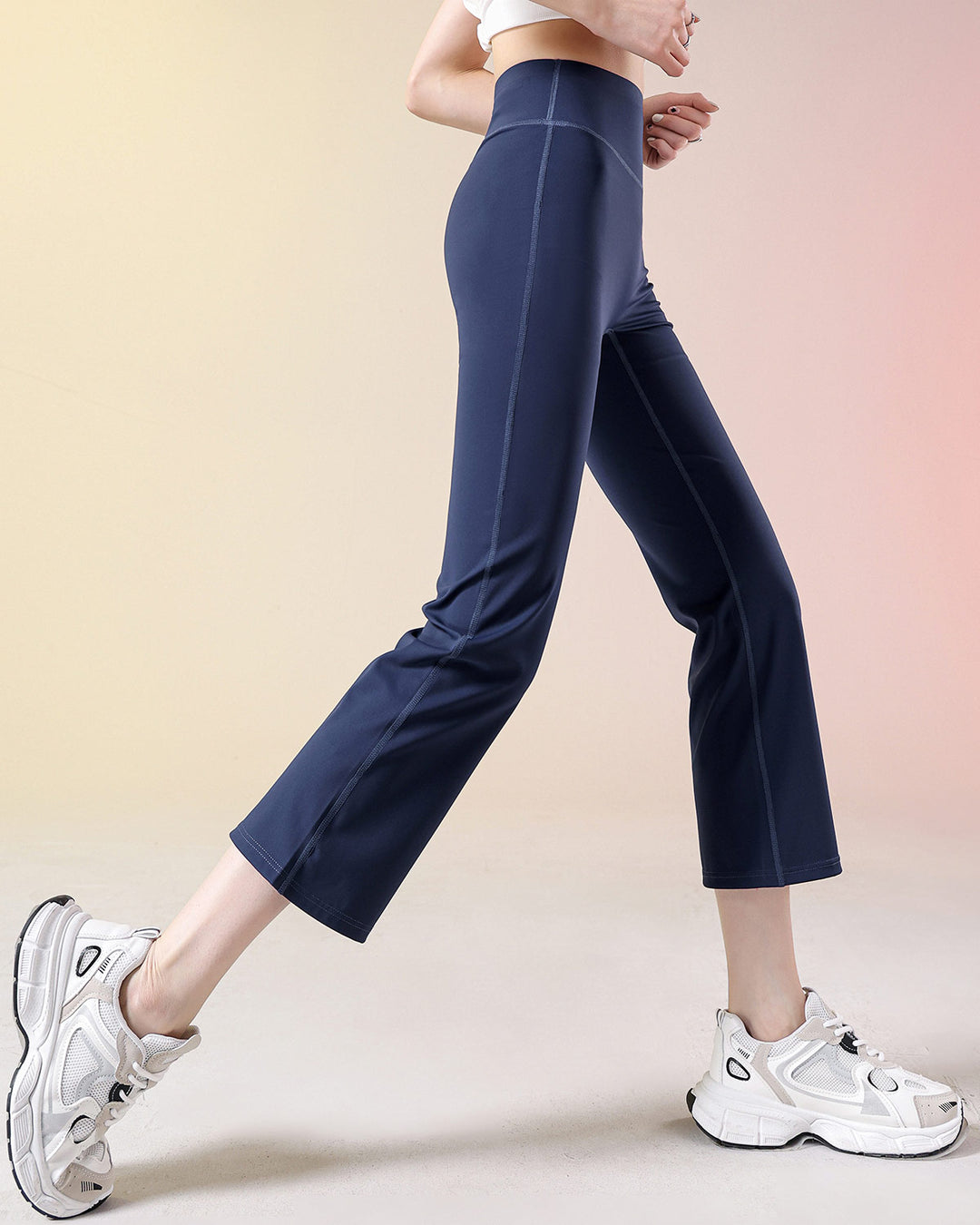 Kallie Flare Capri - Navy Blue