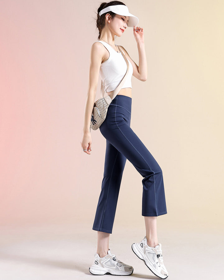 Kallie Flare Capri - Navy Blue