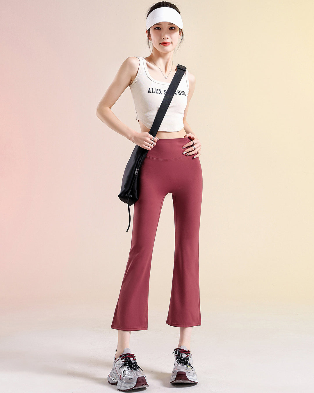 Kallie Flare Capri - Red
