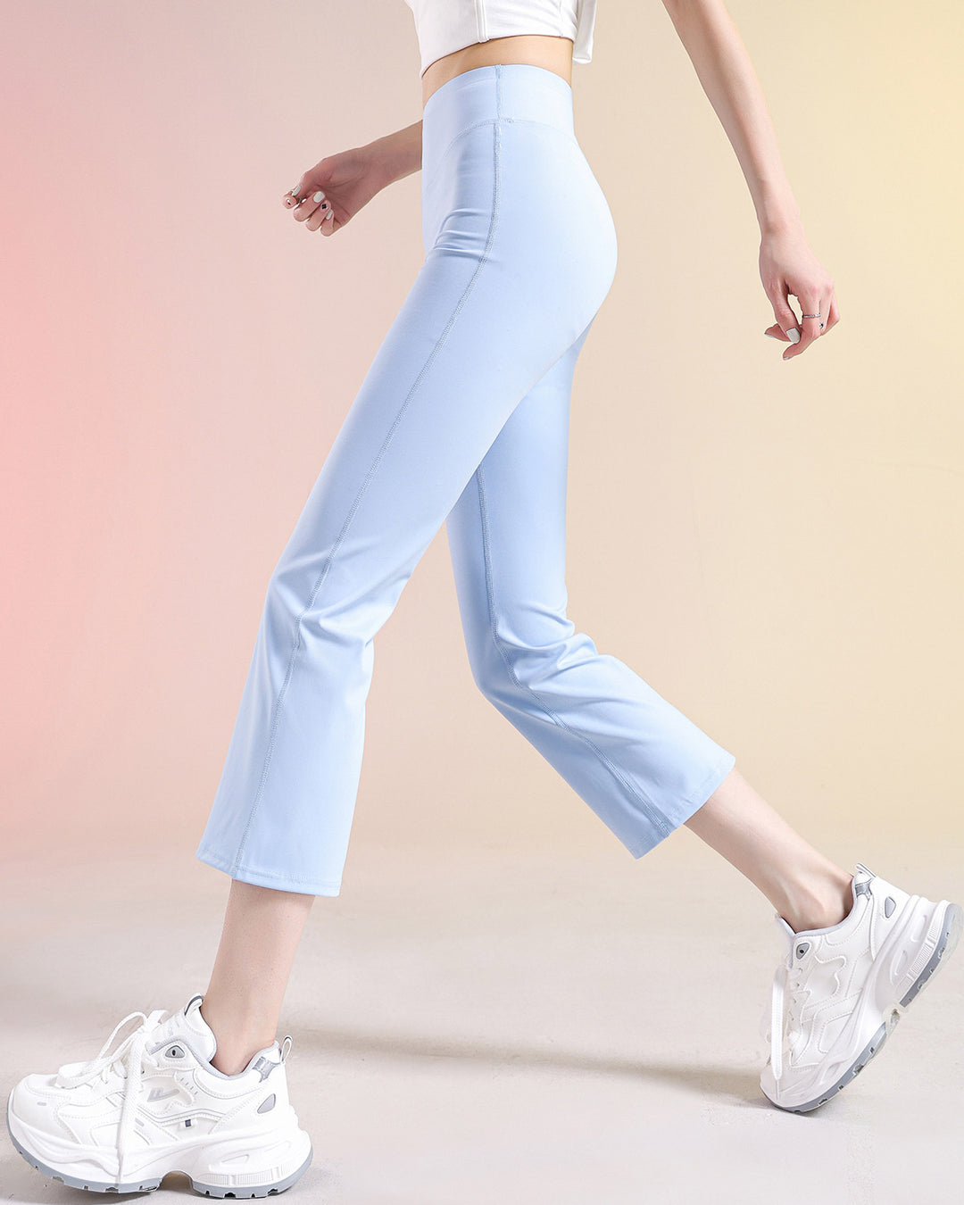Kallie Flare Capri - Sky Blue