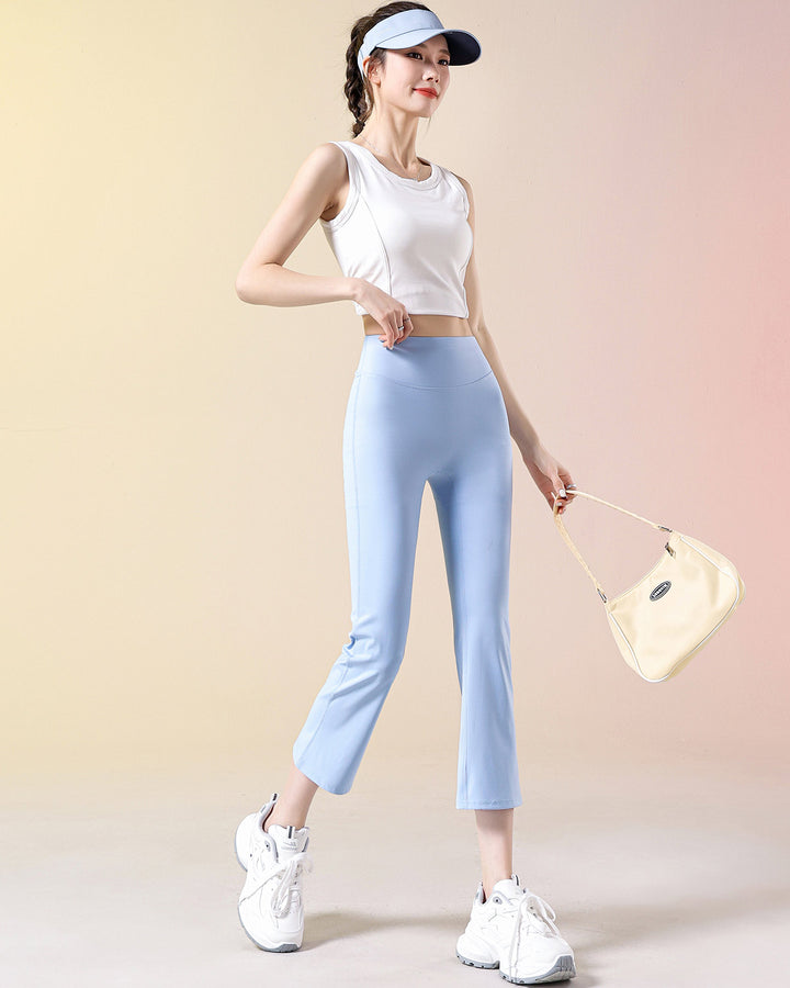 Kallie Flare Capri - Sky Blue