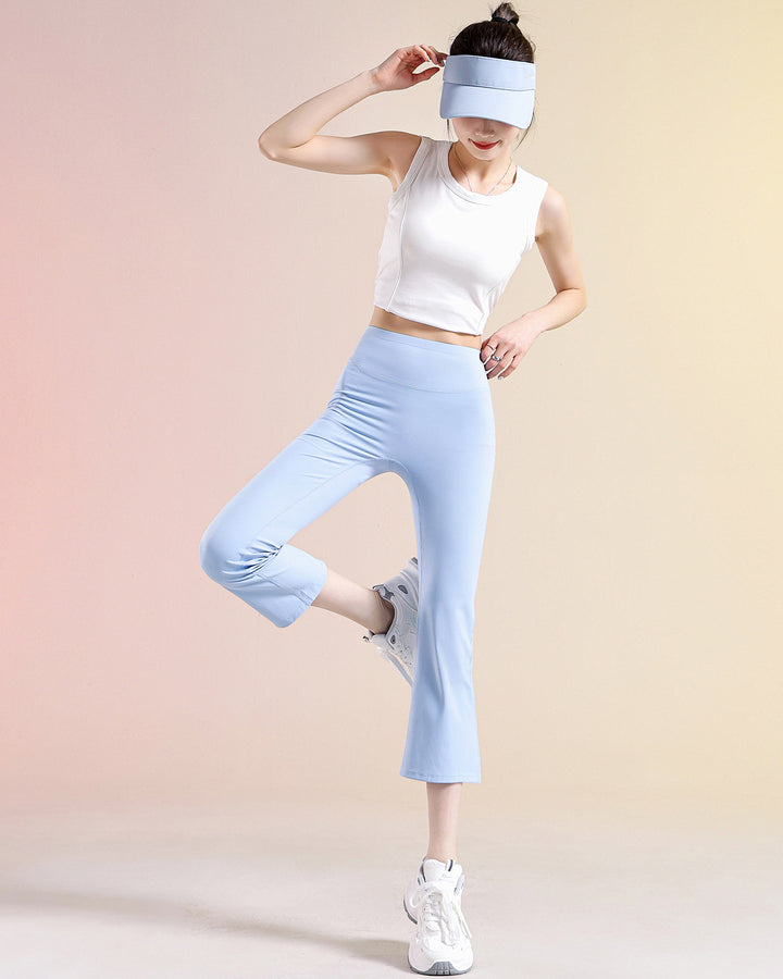 Kallie Flare Capri - Sky Blue