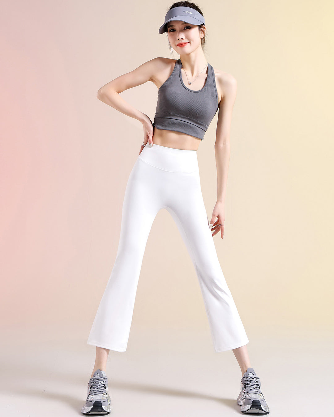 Kallie Flare Capri - White
