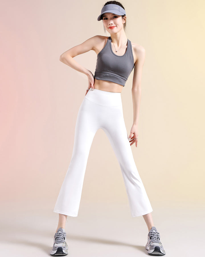 Kallie Flare Capri - White