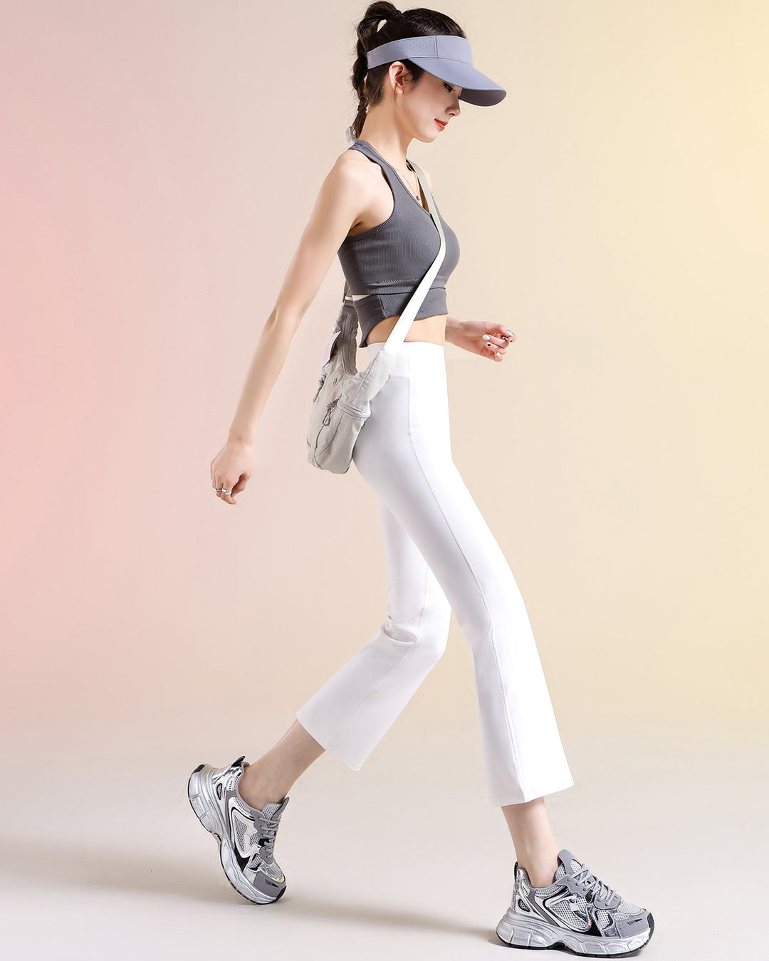 Kallie Flare Capri - White