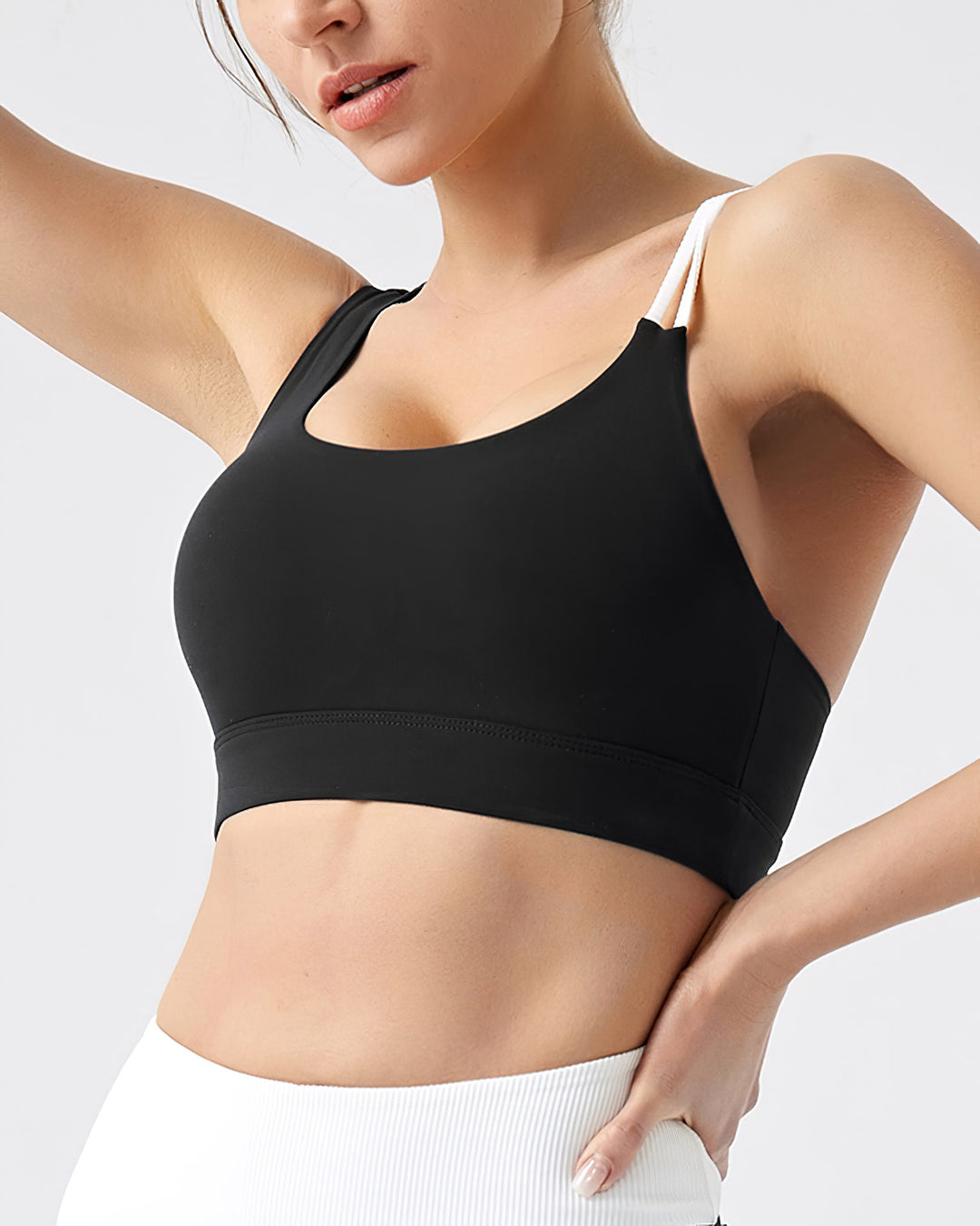 Katarina Sports Bra - Black White