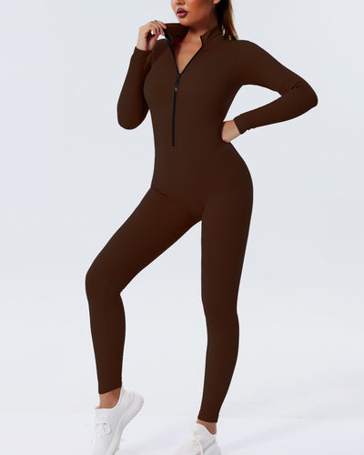 Kendra Seamless Jumpsuit - Brown