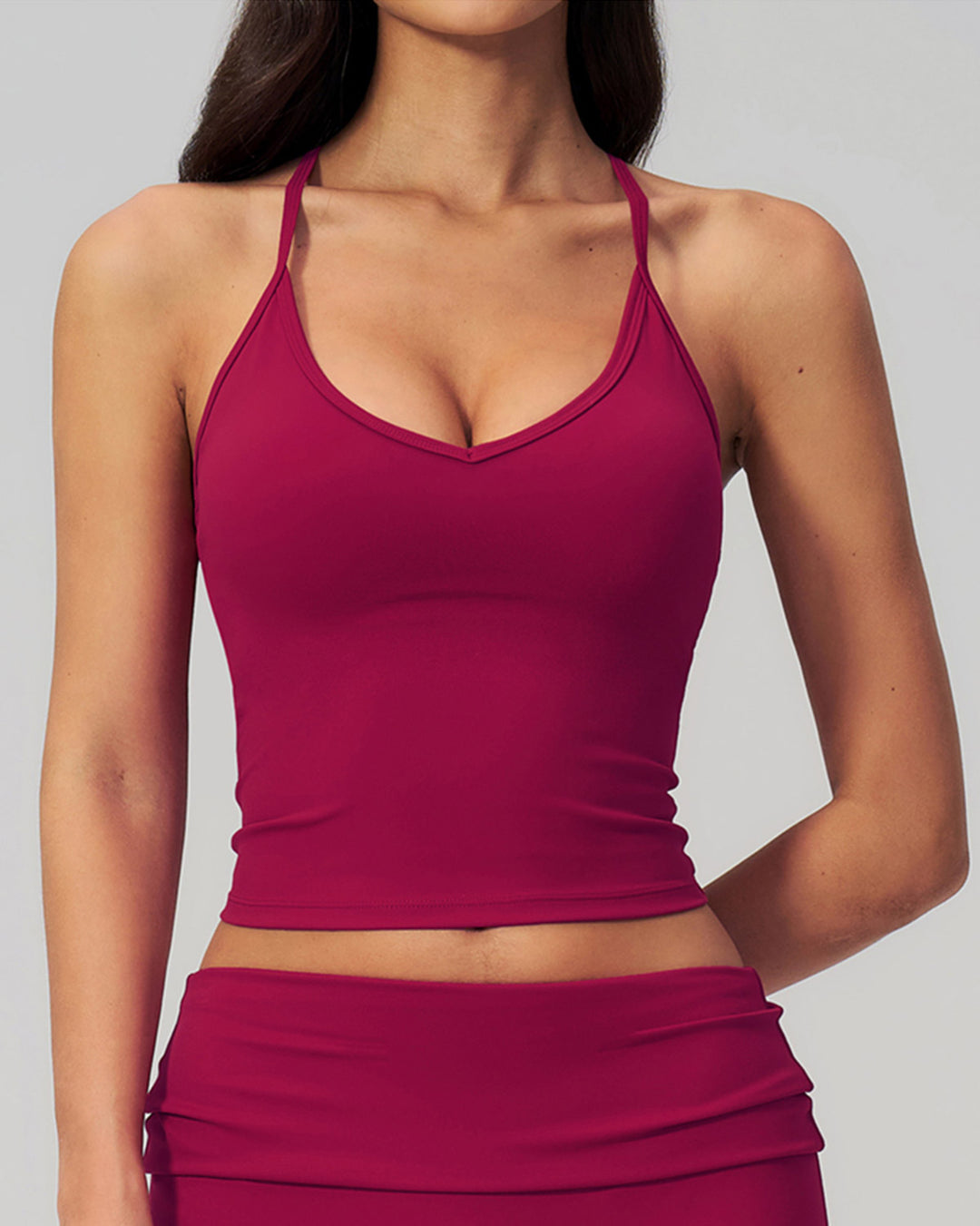 Kenza Crop Top - Berry