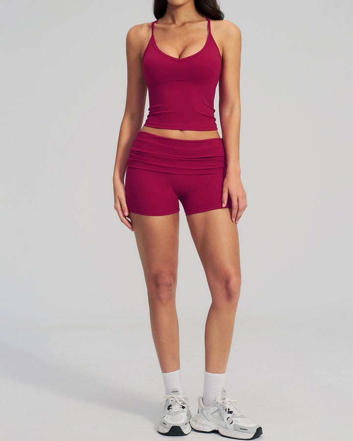 Kenza Crop Top - Berry