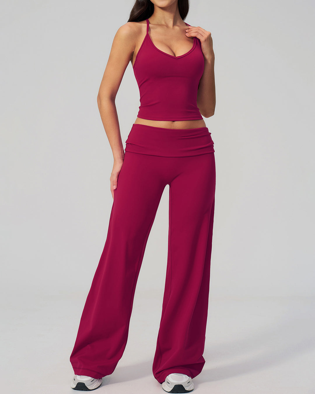 Kenza Crop Top - Berry