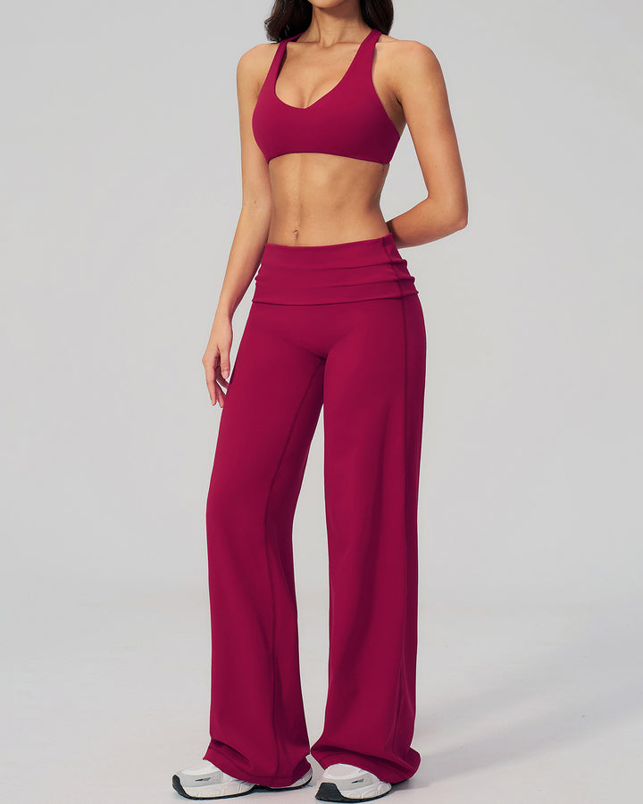 Kenza Flare Leggings - Berry