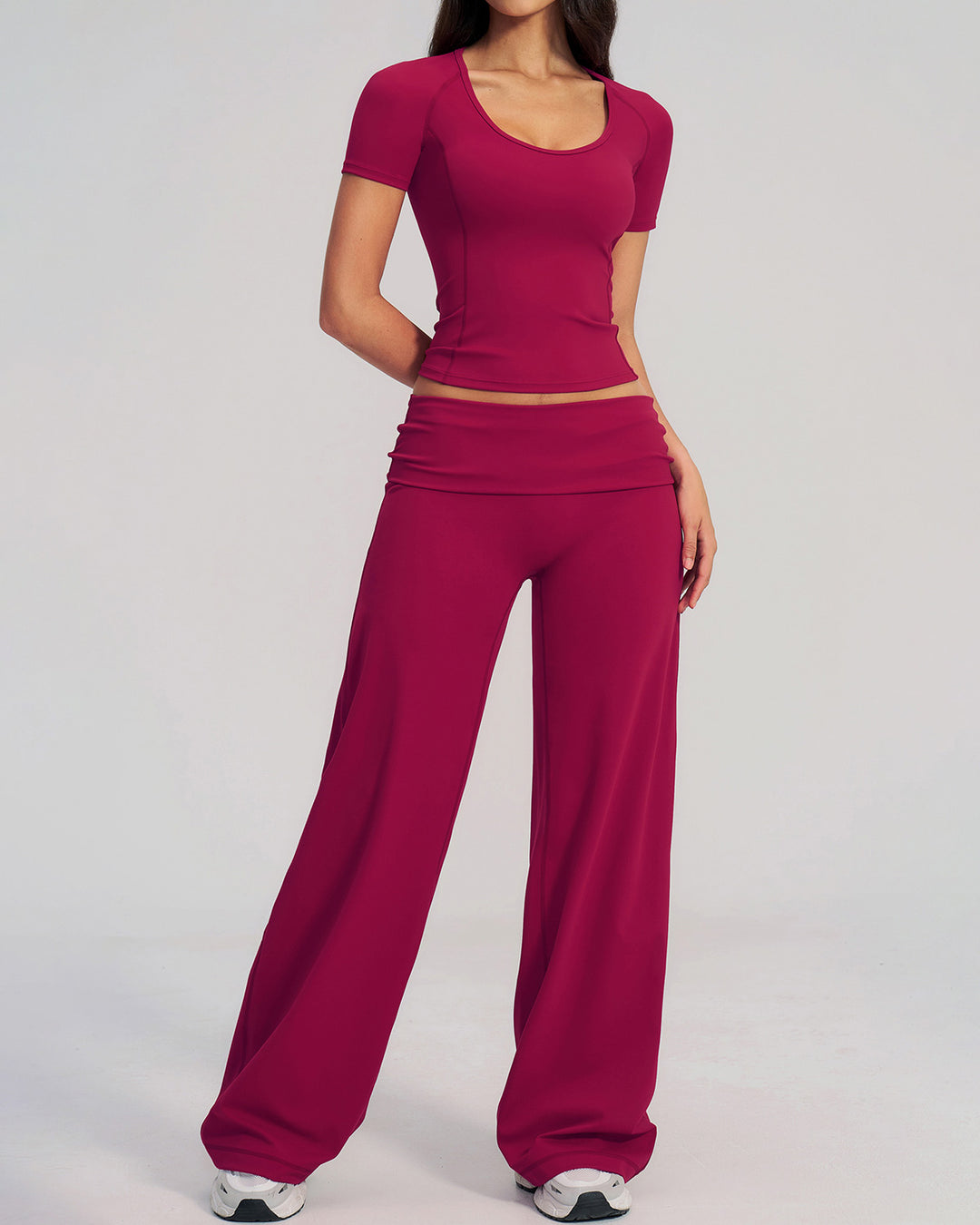 Kenza Flare Leggings - Berry