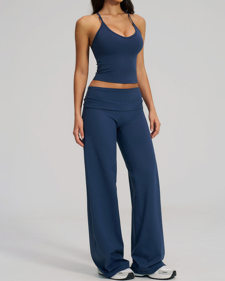Kenza Flare Leggings - Navy