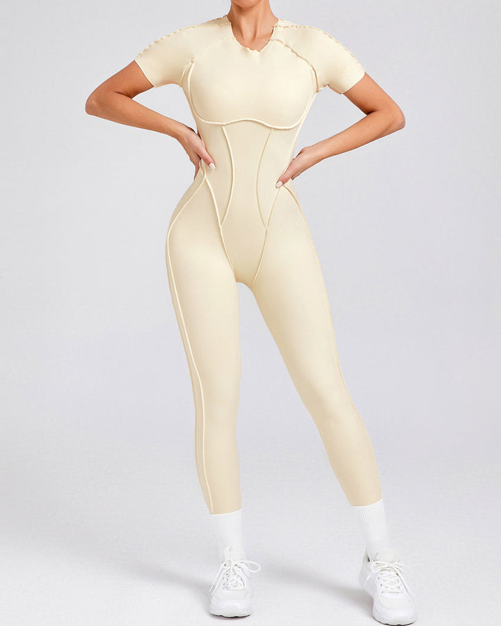 Kira Flow Jumpsuit - Beige