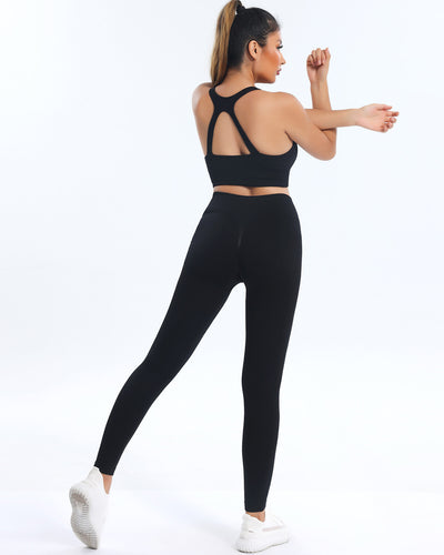 Kylee Seamless Scrunch Leggings - Black