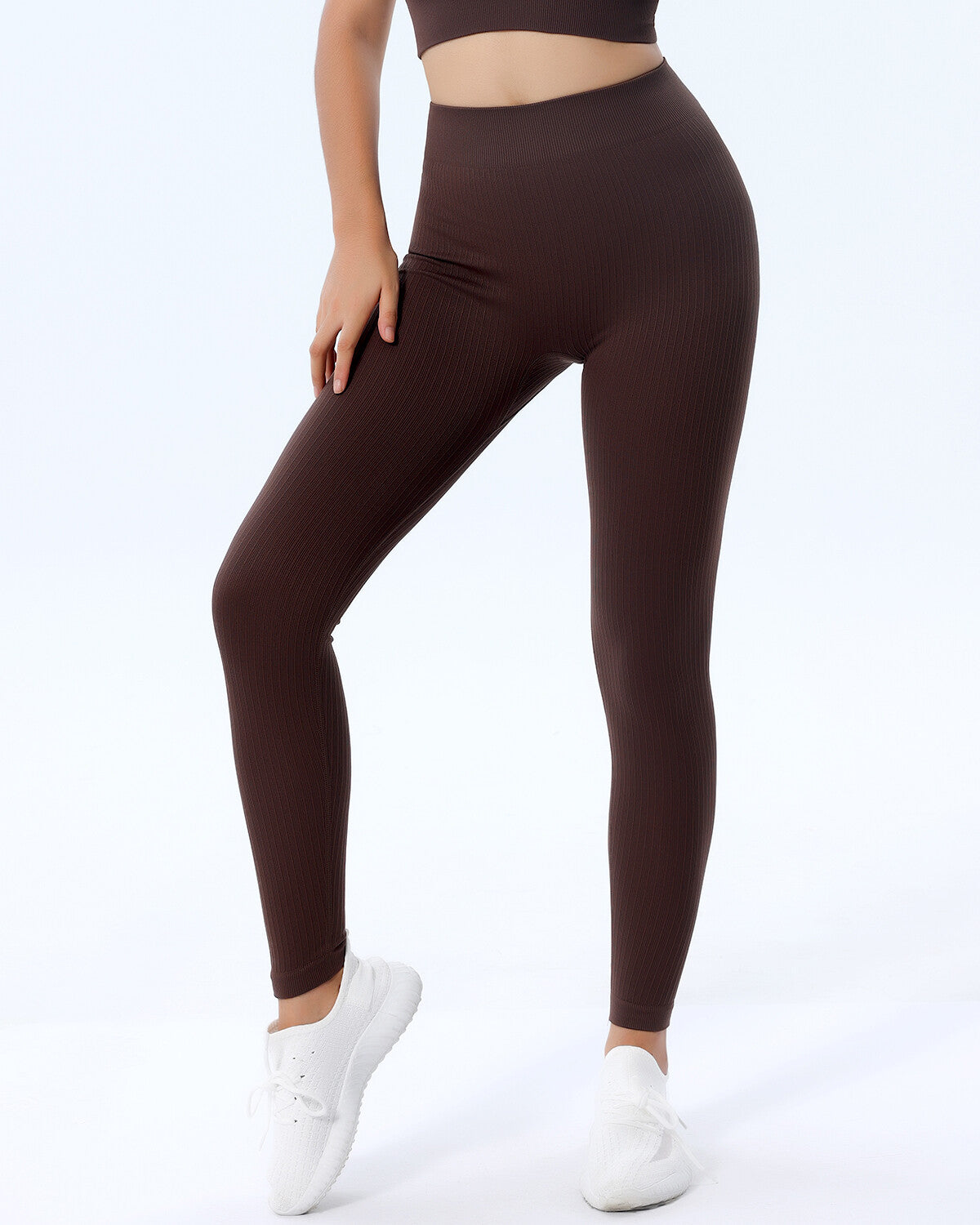 Kylee Seamless Scrunch Leggings - Brown