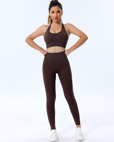 Kylee Seamless Scrunch Leggings - Brown