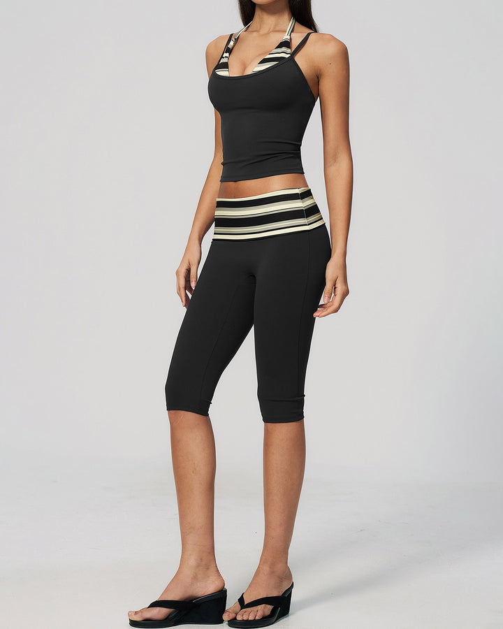 Lacey Capri - Black Stripe