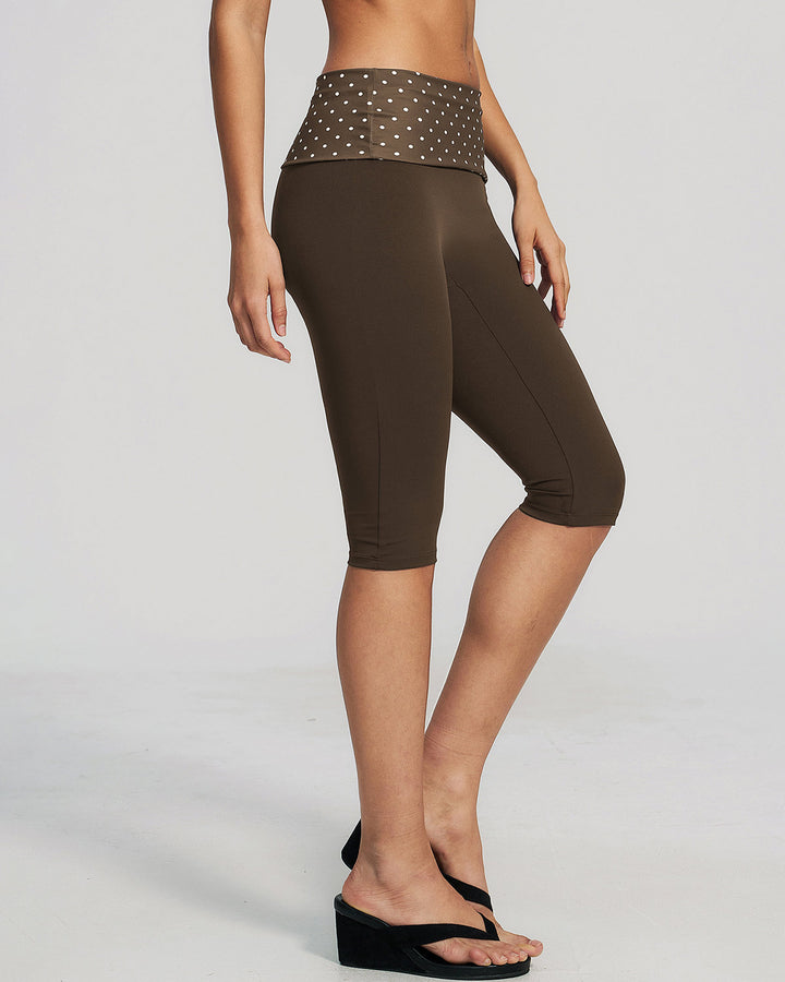Lacey Capri - Brown Polka Dot