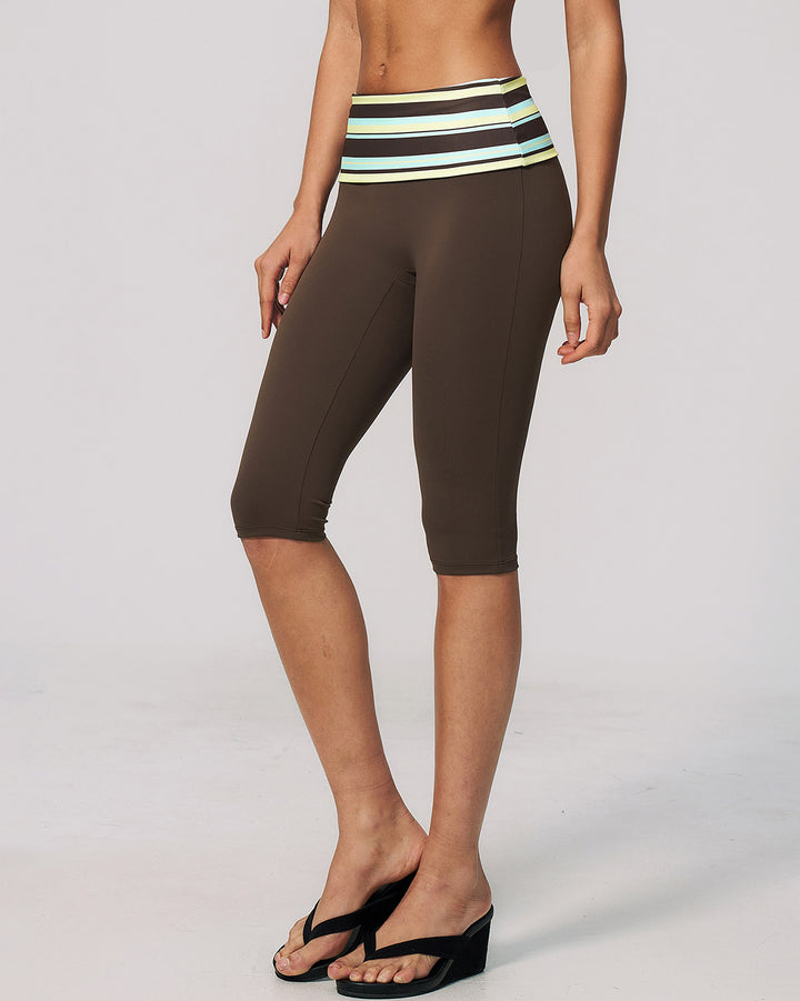 Lacey Capri - Brown Stripe