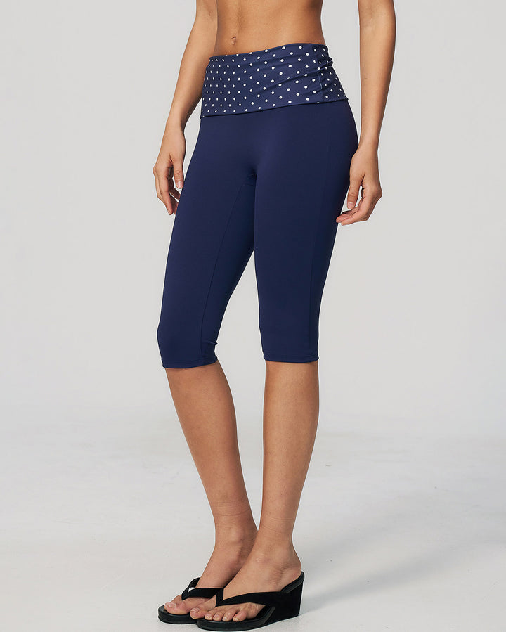 Lacey Capri - Navy Polka Dot