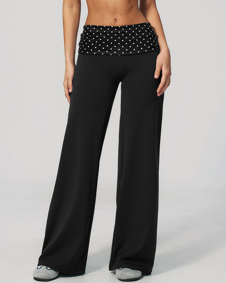 Lacey Leggings - Black Polka Dot