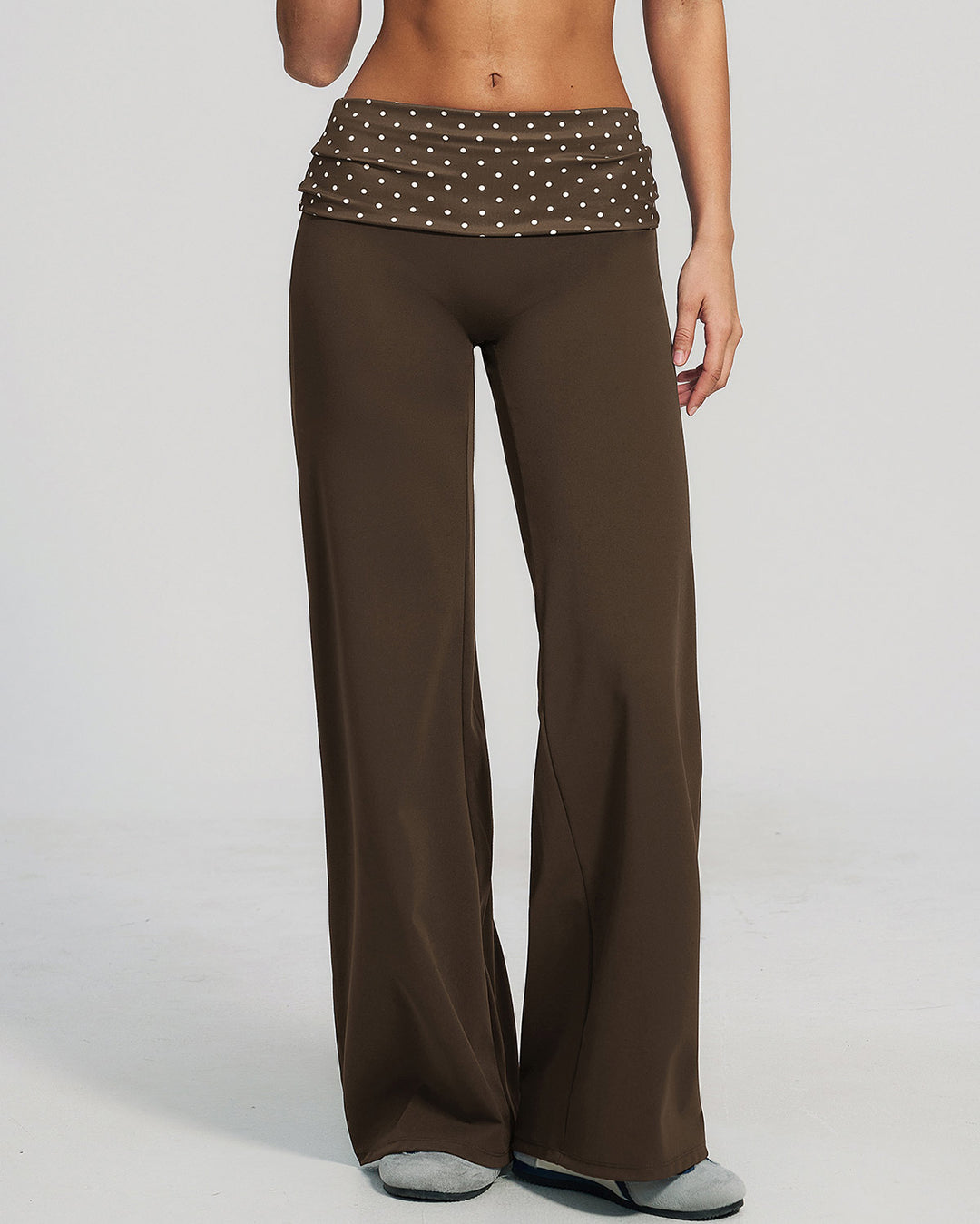 Lacey Leggings - Brown Polka Dot