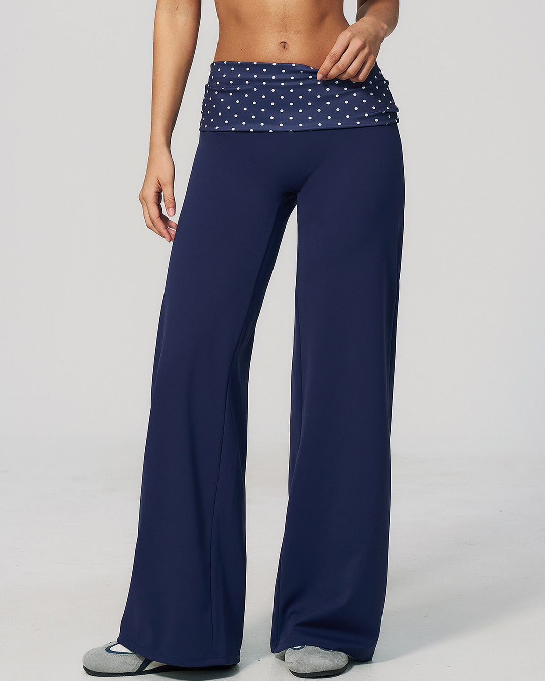 Lacey Leggings - Navy Polka Dot