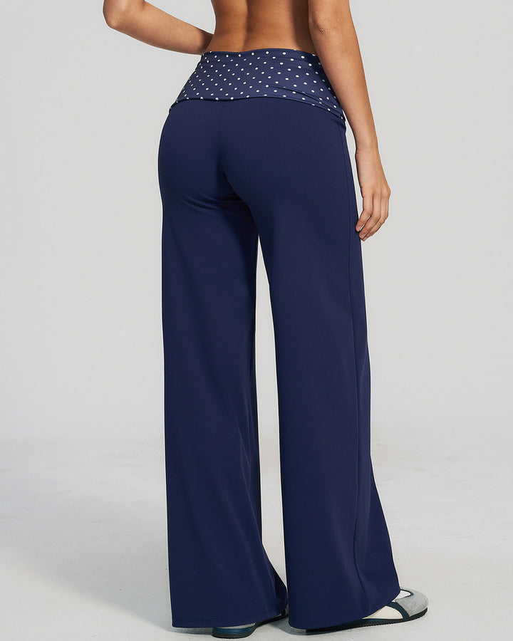 Lacey Leggings - Navy Polka Dot