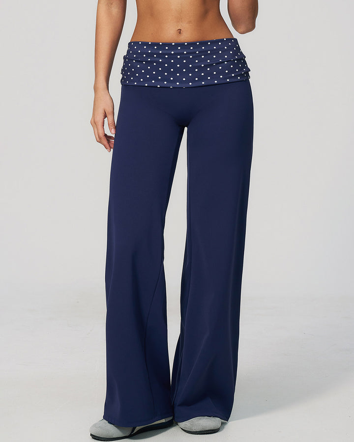 Lacey Leggings - Navy Polka Dot