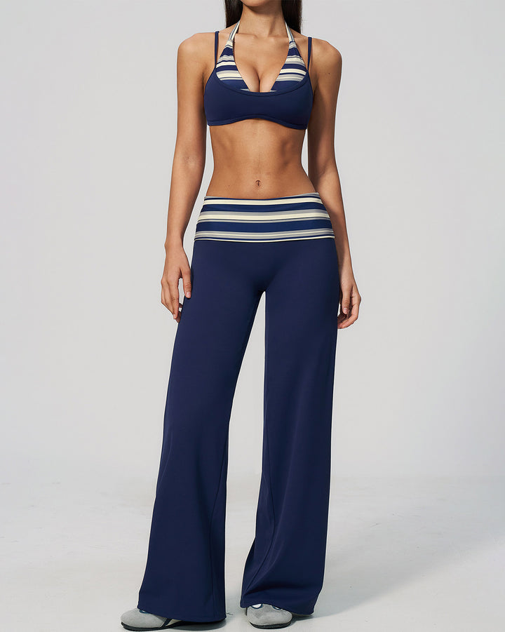 Lacey Leggings - Navy Stripe