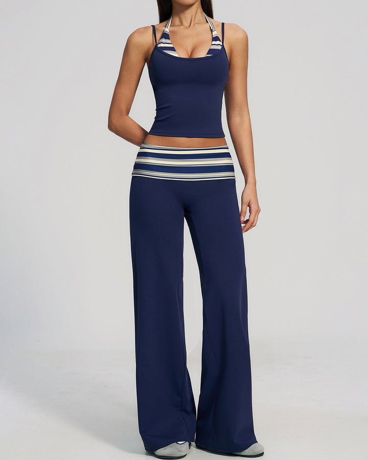 Lacey Leggings - Navy Stripe