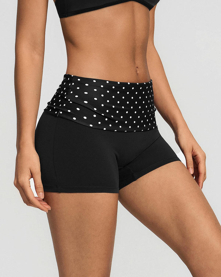 Lacey Shorts - Black Polka Dot