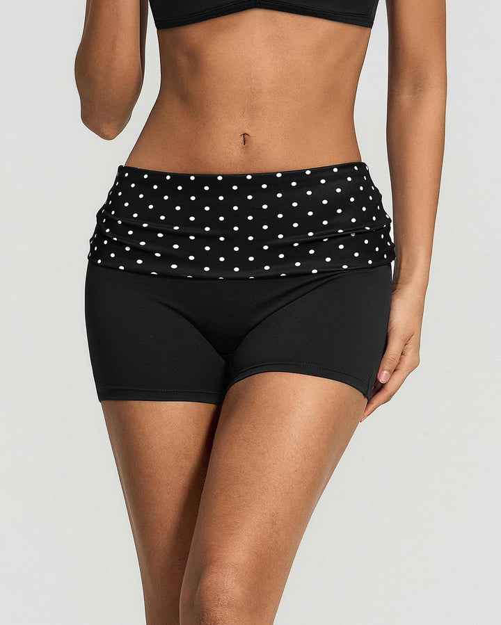 Lacey Shorts - Black Polka Dot