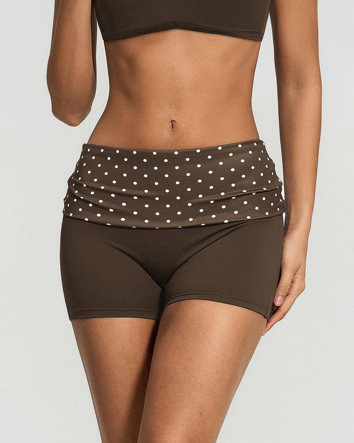 Lacey Shorts - Brown Polka Dot