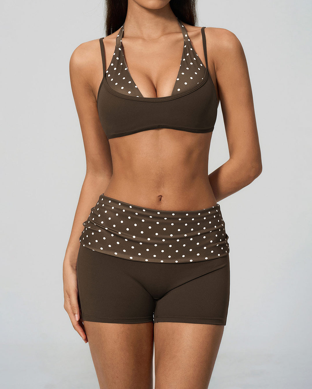 Lacey Shorts - Brown Polka Dot