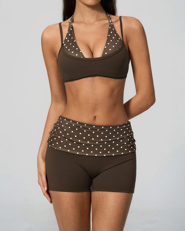 Lacey Shorts - Brown Polka Dot