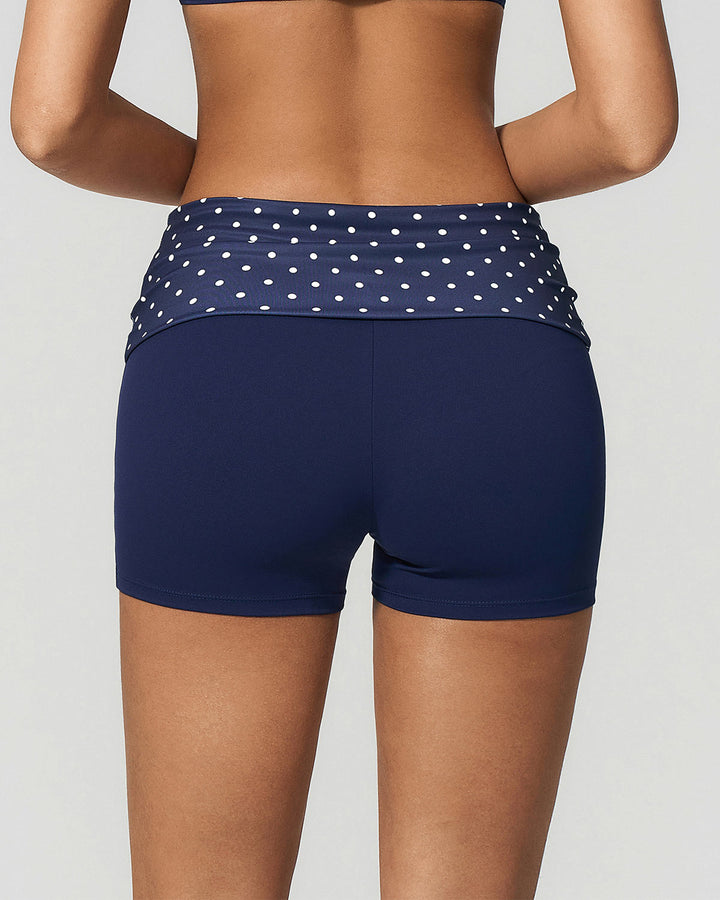 Lacey Shorts - Navy Polka Dot