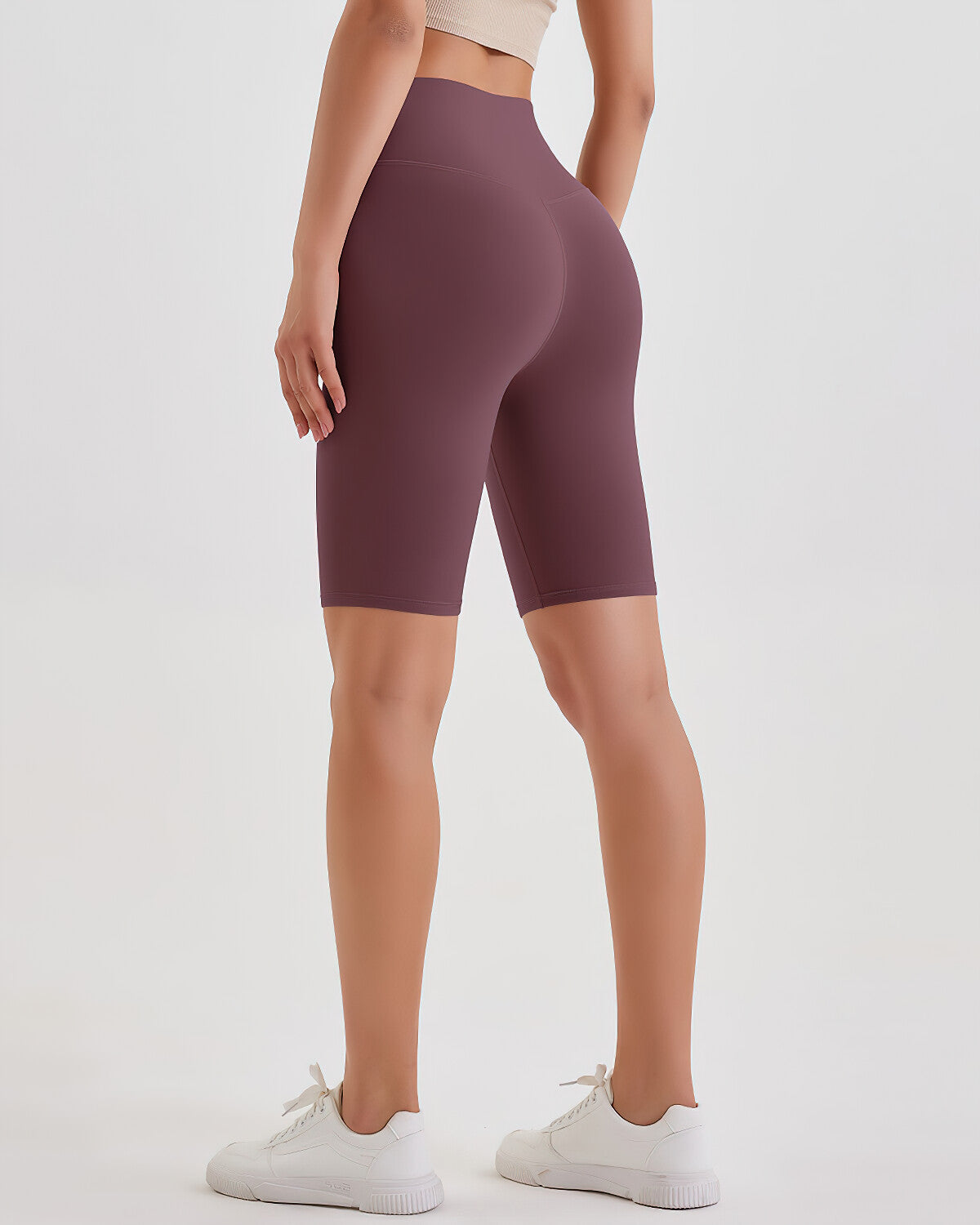 Lara Seamless Biker Shorts - Eggplant