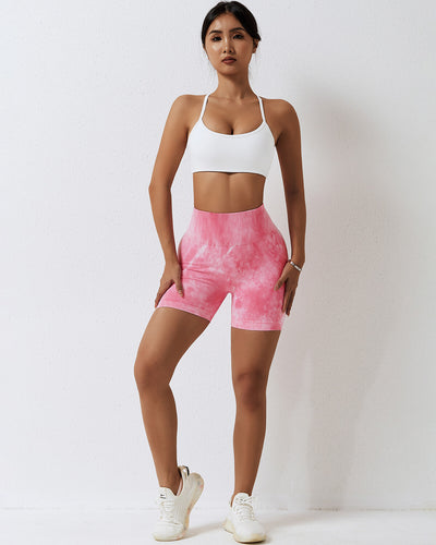 Leslie Seamless Scrunch Shorts - Pink