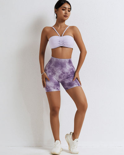Leslie Seamless Scrunch Shorts - Purple