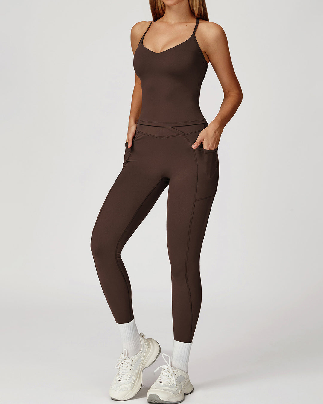 Mila Crop Top - Brown