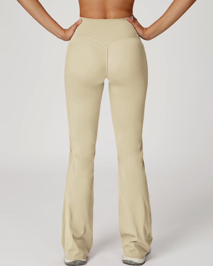 Mila Flare Leggings - Beige