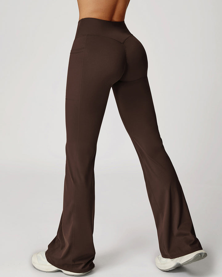 Mila Flare Leggings - Brown