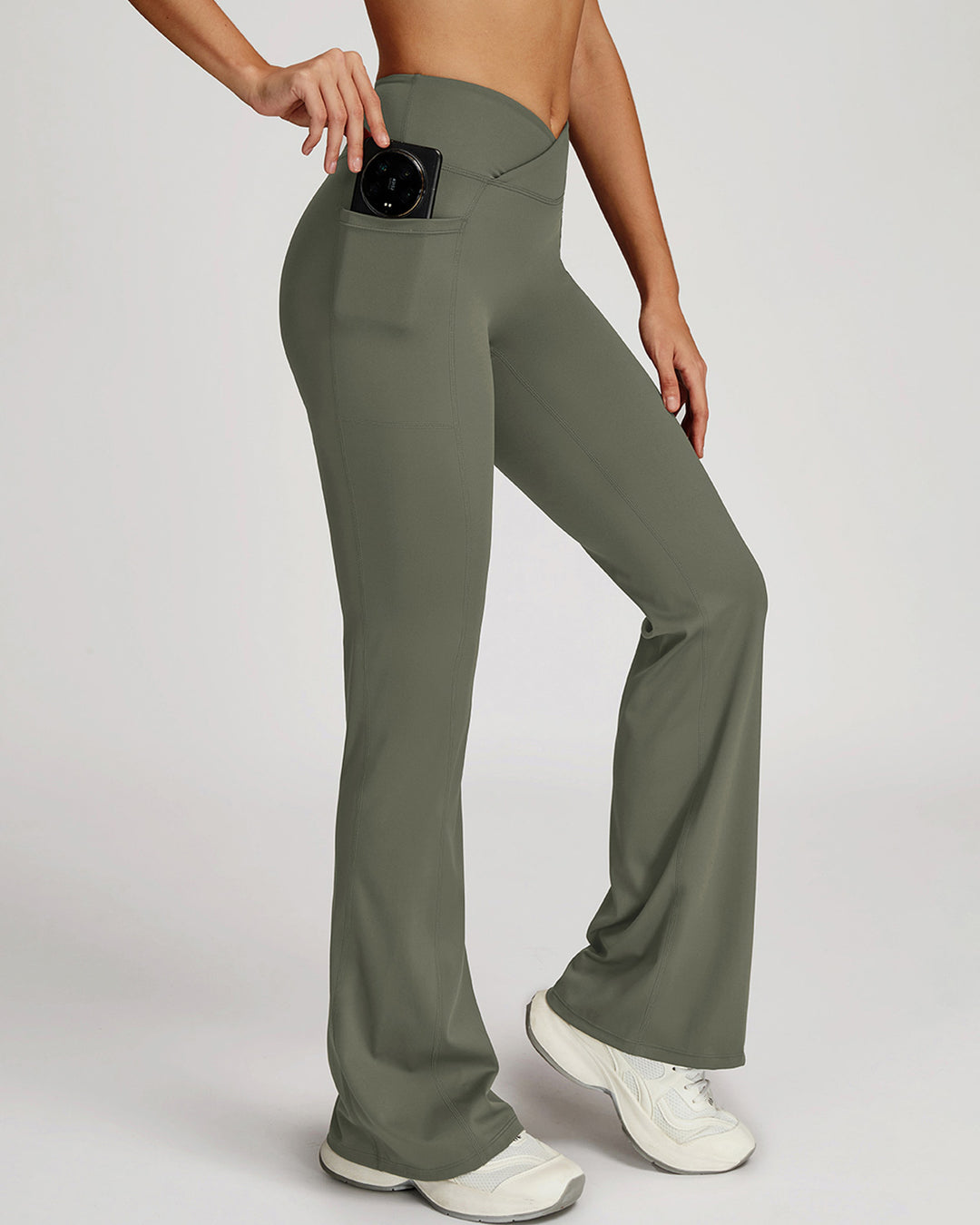 Mila Flare Leggings - Green