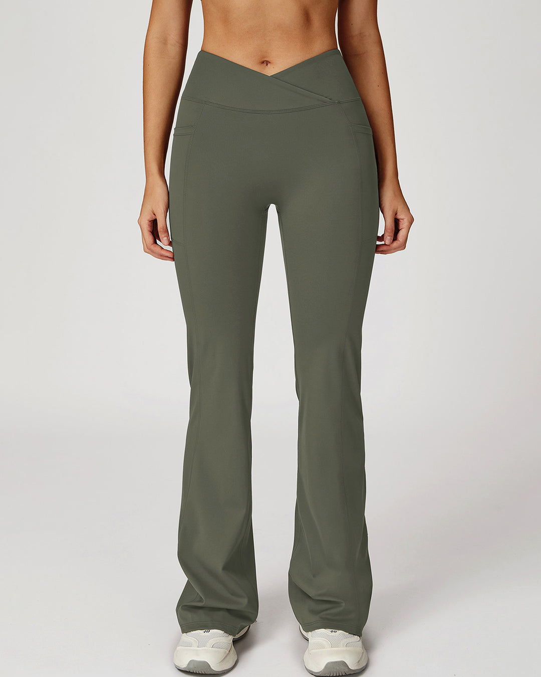 Mila Flare Leggings - Green