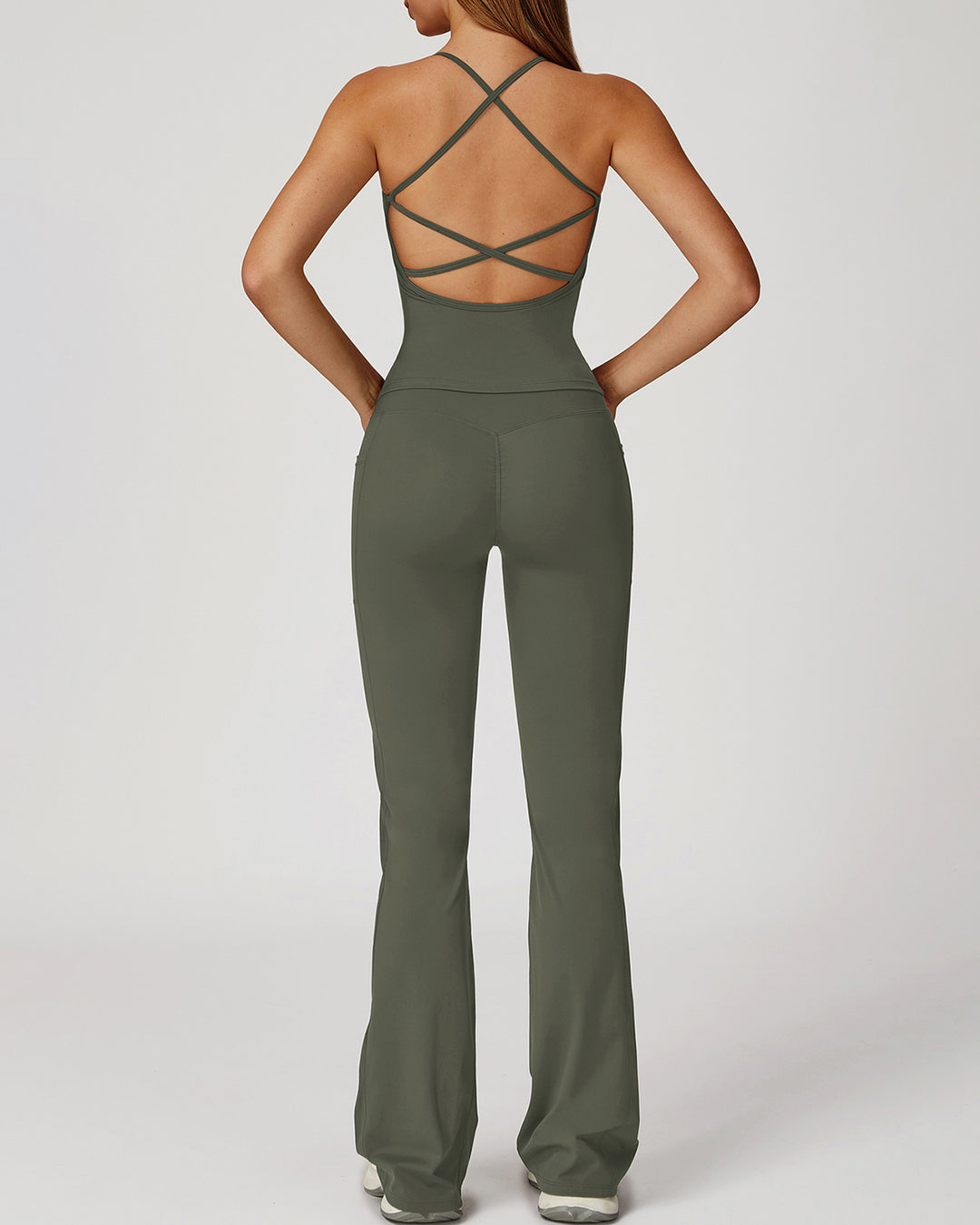 Mila Flare Leggings - Green